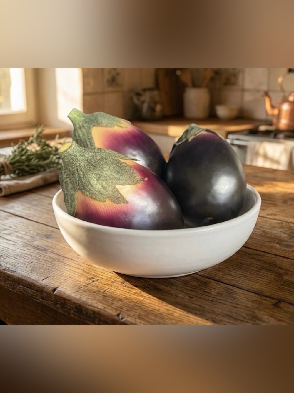 Vintage Faux Japanese Eggplants- Set of 3